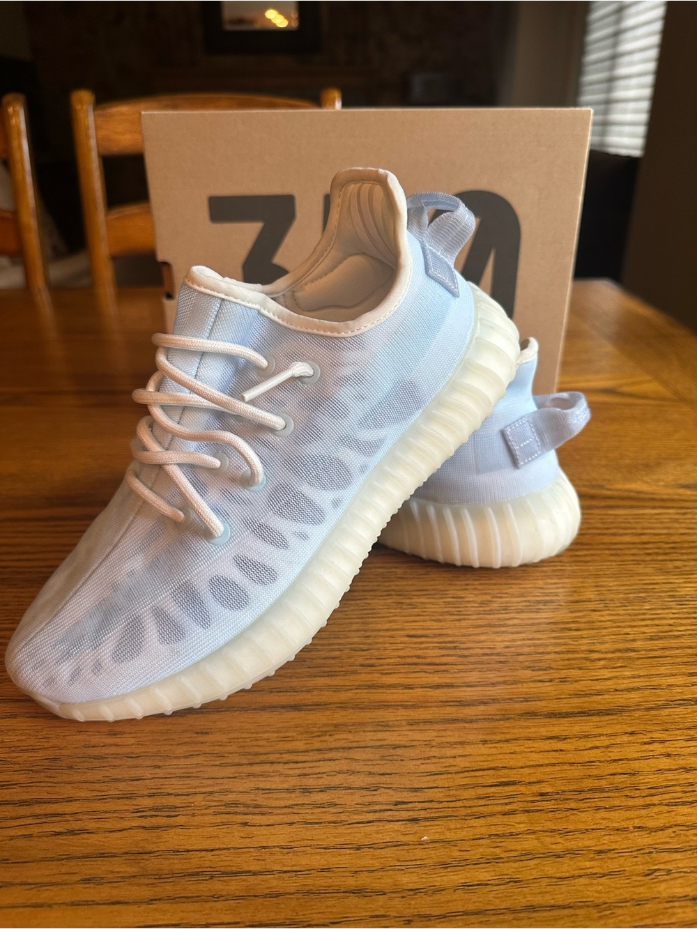 adidas Yeezy Boost 350 V2 Mono Light Blue Sneakers Size 7
